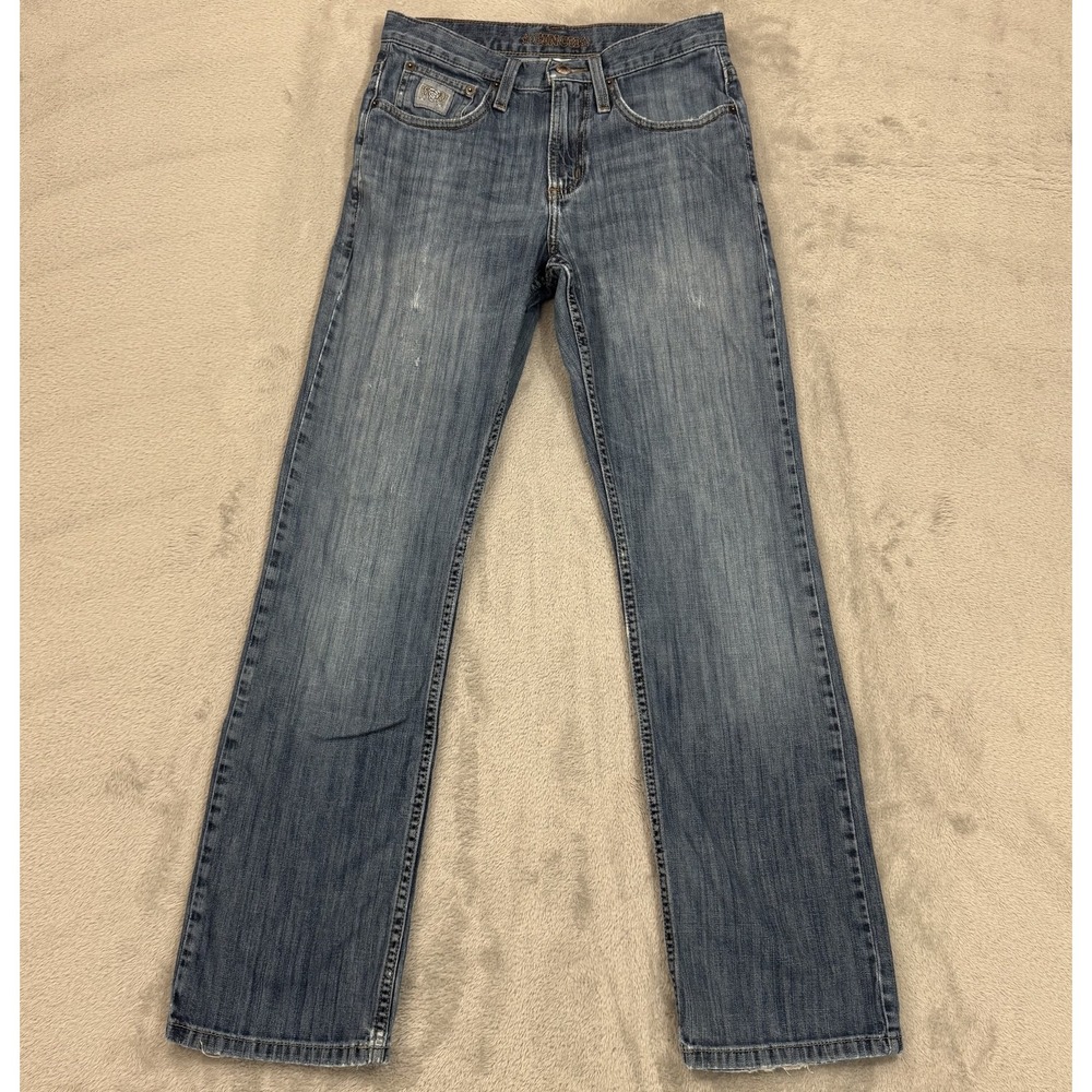 Cinch Jeans Mens 28x32 Slim Fit Silver Label Straight Leg Med Wash Western Rodeo